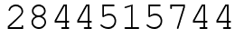Число 2844515744.