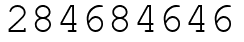 Число 284684646.