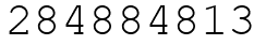 Число 284884813.