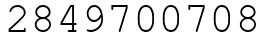 Число 2849700708.