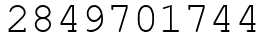 Число 2849701744.