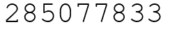 Число 285077833.