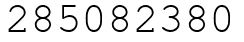Число 285082380.