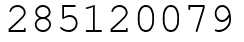 Число 285120079.