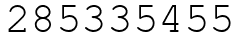 Число 285335455.