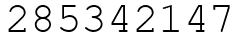 Число 285342147.