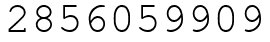 Число 2856059909.