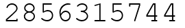 Число 2856315744.
