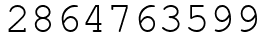 Число 2864763599.