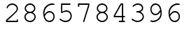 Число 2865784396.