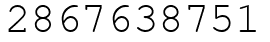 Число 2867638751.
