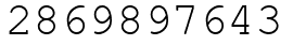 Число 2869897643.