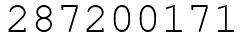 Число 287200171.