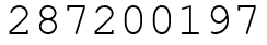 Число 287200197.