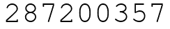 Число 287200357.