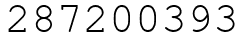 Число 287200393.
