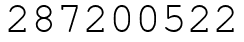 Число 287200522.