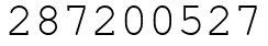 Число 287200527.