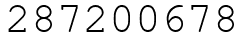 Число 287200678.