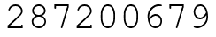 Число 287200679.