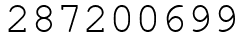 Число 287200699.