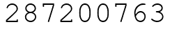 Число 287200763.