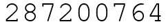 Число 287200764.