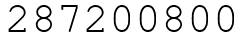 Число 287200800.