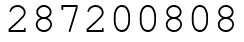 Число 287200808.