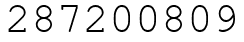 Число 287200809.