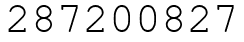 Число 287200827.