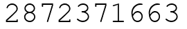 Число 2872371663.