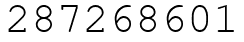Число 287268601.