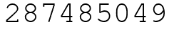 Число 287485049.