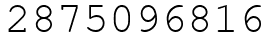 Число 2875096816.