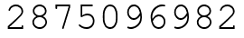 Число 2875096982.
