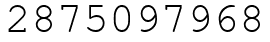 Число 2875097968.