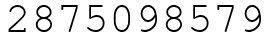 Число 2875098579.