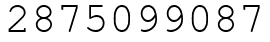 Число 2875099087.