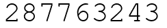 Число 287763243.