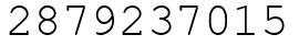 Число 2879237015.