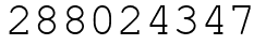 Число 288024347.