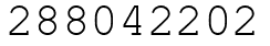 Число 288042202.