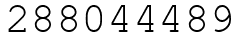 Число 288044489.