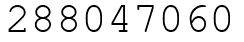Число 288047060.