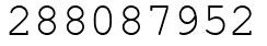 Число 288087952.