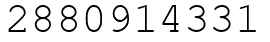 Число 2880914331.