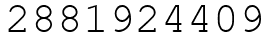 Число 2881924409.