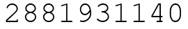 Число 2881931140.