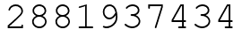 Число 2881937434.